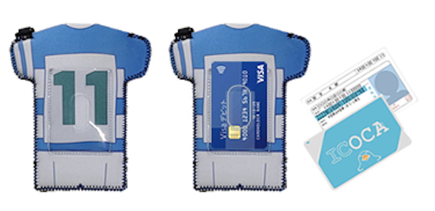 スマホを入れるだけじゃない｡背面には便利なカード入れ用のポケット付き